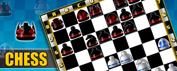 Chess pieces arranged for competitive online gameplay